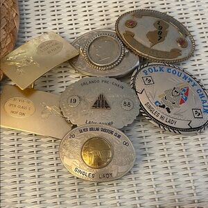 Vintage Belt Buckle Collection - Gold and Silver Tones